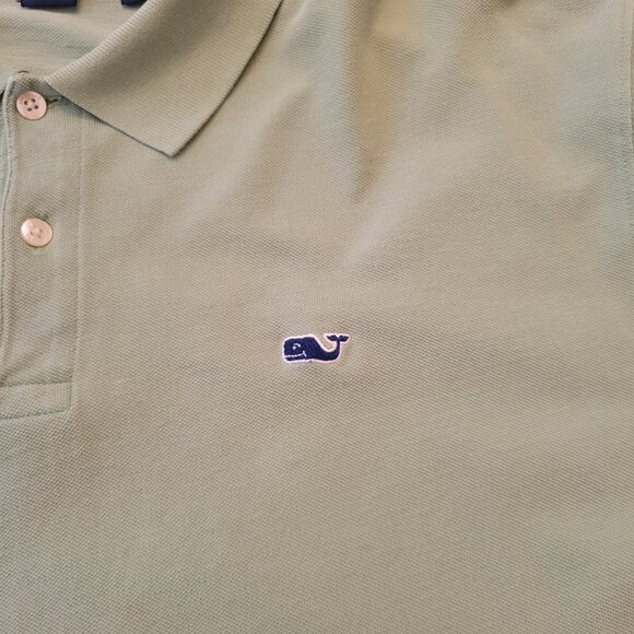 Vineyard Vines Men’s Green Long Sleeve Whale Logo Polo Shirt Size Large - Picture 4 of 8